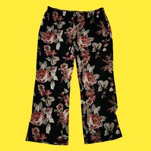 SHEIN Plus Floral Print High Waist Pants - EUC
